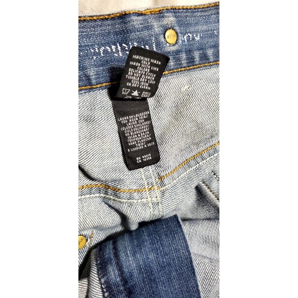 VTG 90s Baggie Jeans Men’s 40 – Distressed Hip Hop Grunge Streetwear Denim Y2K - Picture 15 of 16